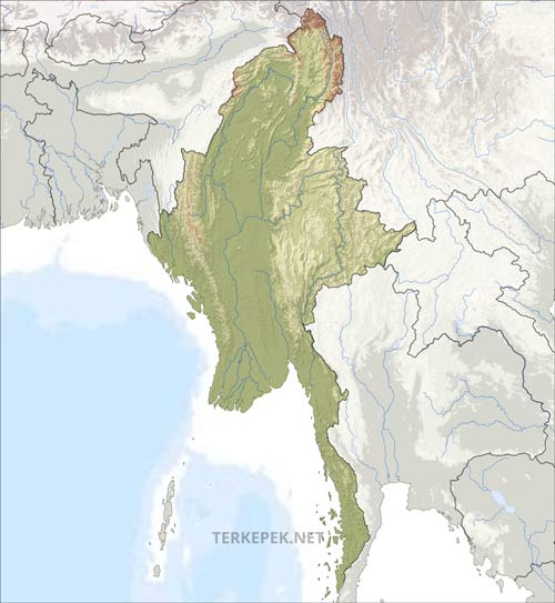 Mianmar felszíne