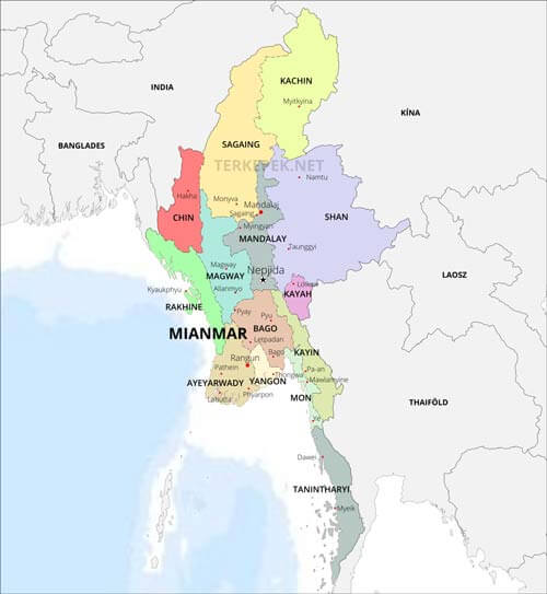 Mianmar városai